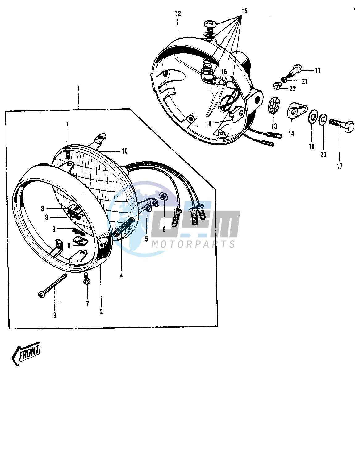 HEADLIGHT -- H2, Till F_NO.02685- -