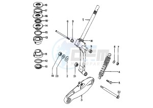 SPEEDFIGHT ARIA CATALYC - 50 cc drawing FRONT FORK