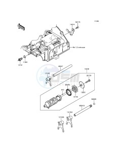 Z300 ER300AGF XX (EU ME A(FRICA) drawing Gear Change Drum/Shift Fork(s)