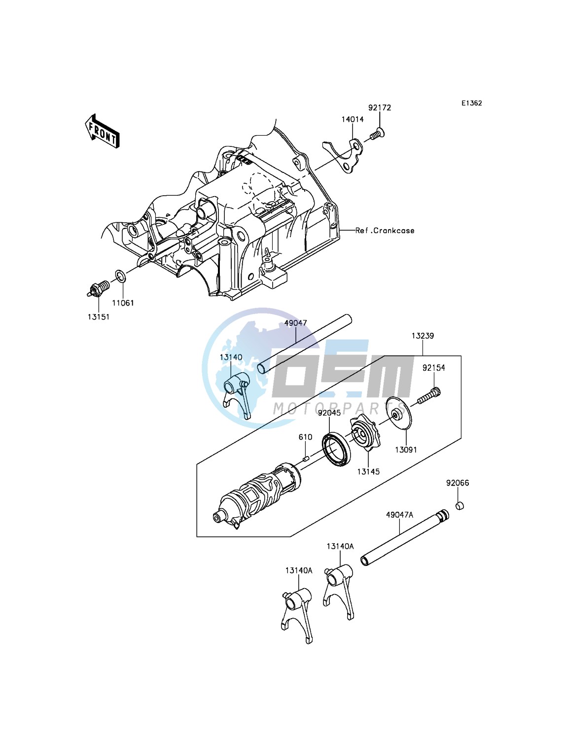 Gear Change Drum/Shift Fork(s)