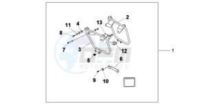 VT750C9 Europe Direct - (ED / MME) drawing SADDLEBAG MOUNT B