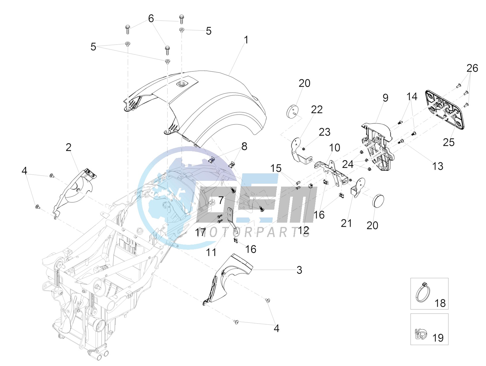 Rear mudguard