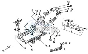 X'PRO 50 (45 KM/H) (AE05W4-FR) (L4-M1) (M1 - 2021) drawing FRAME / ENGINE MOUNT