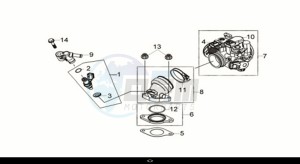 CRUISYM a 300 (LV30W2-EU) (M1) drawing THROTTLE BODY ASSY