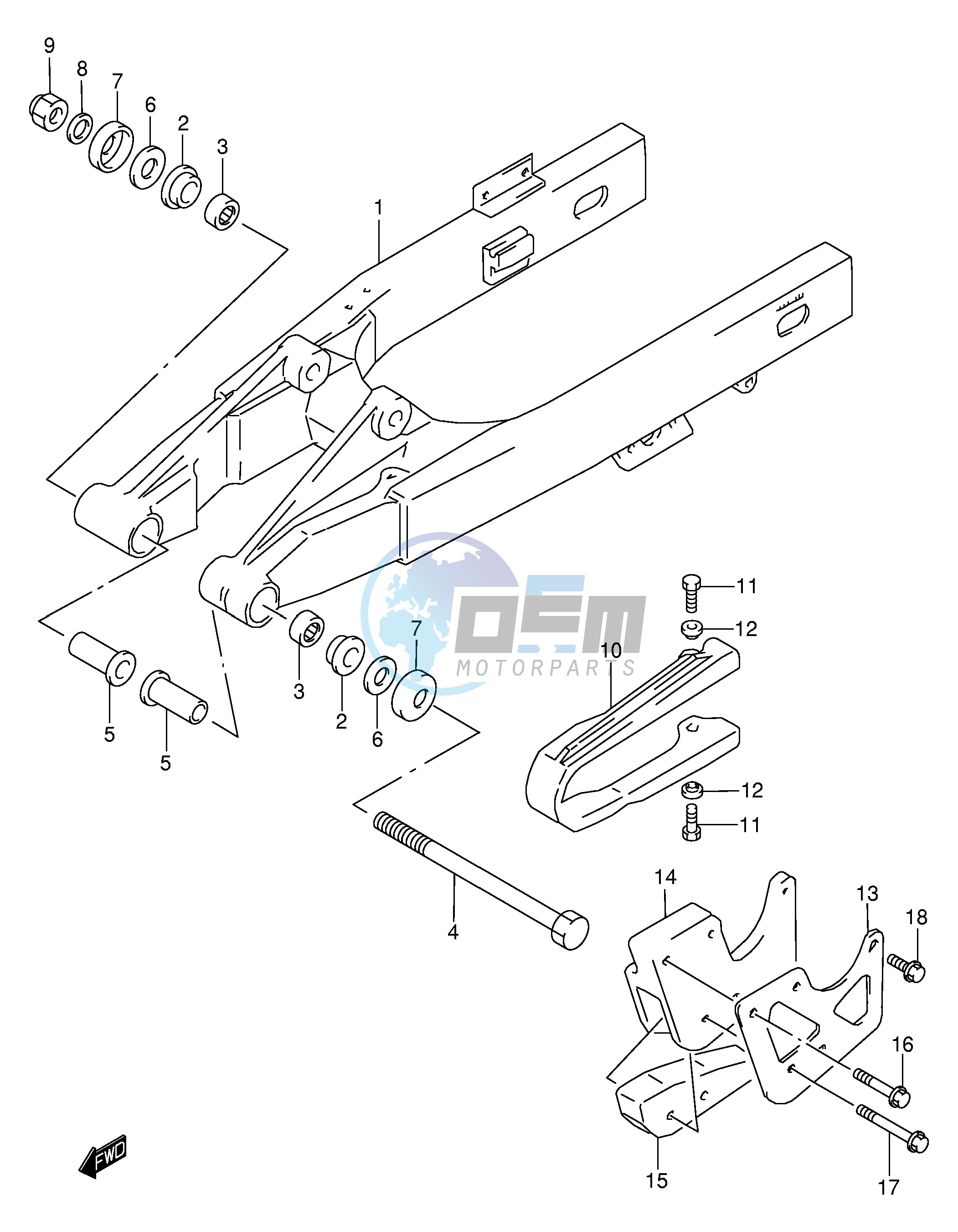 REAR SWINGING ARM (MODEL K3)