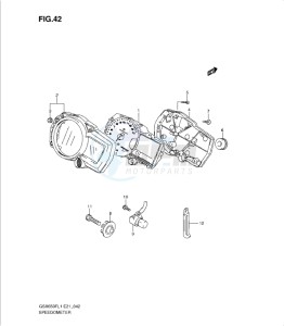 GSXF650 drawing SPEEDOMETER (GSX650FAL1 E21)