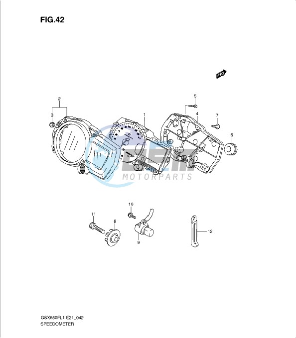 SPEEDOMETER (GSX650FAL1 E21)