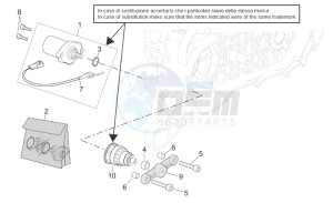 Scarabeo 50 Di-Tech drawing Starter motor