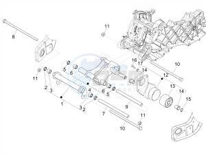 ZIP 50 4T 25 KMH NOABS E4 25kmh (EMEA) drawing Swinging arm