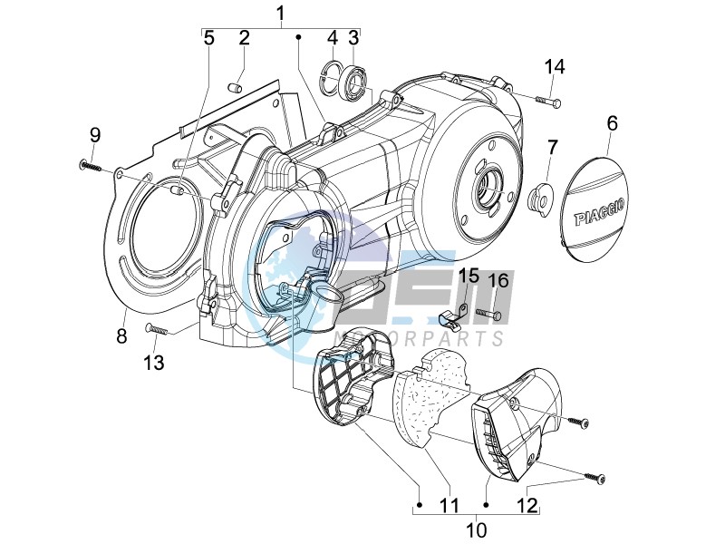 Crankcase cover - Crankcase cooling