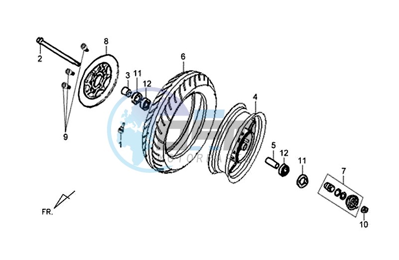 FRONT WHEEL / X'PRO 50 (45 KM/H) (AE05W4-EU) (L4-M1)