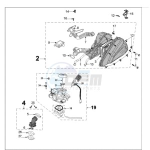 TWEET 50 X drawing CARBURETTOR