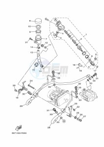 MT-10 MTN1000 (B67P) drawing REAR MASTER CYLINDER