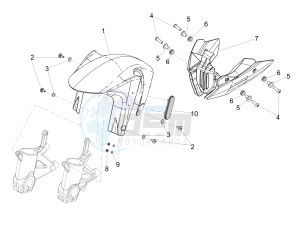 SHIVER 900 E4 ABS NAVI (APAC) drawing Front mudguard-Pillar