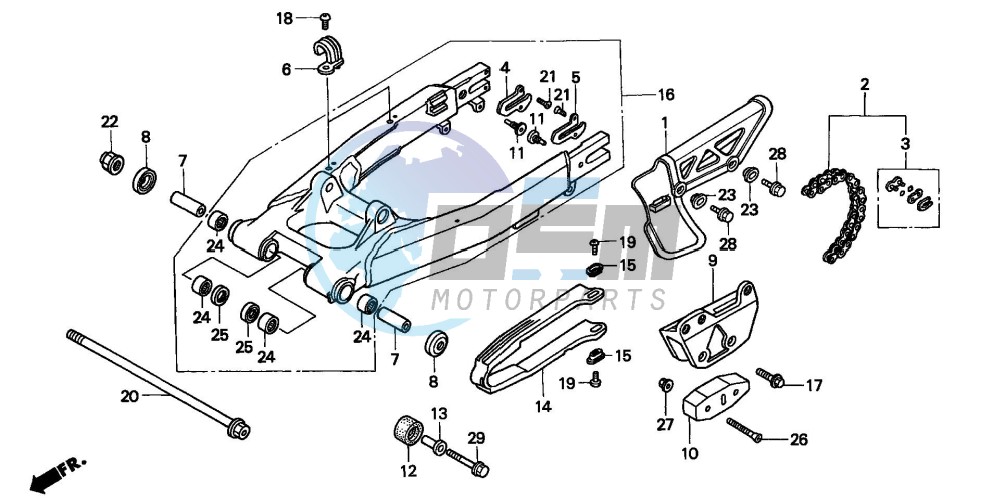 SWINGARM/CHAIN CASE