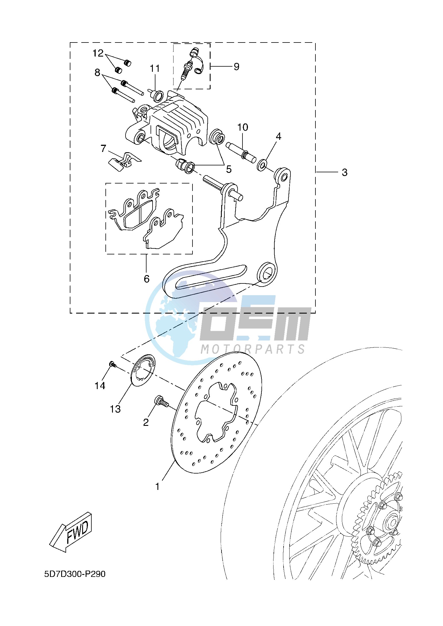 REAR BRAKE CALIPER