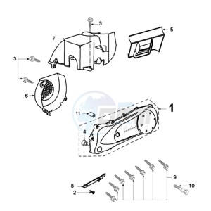 VIVA RG drawing CRANKCASE COVER