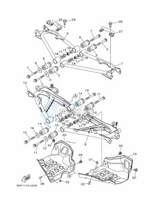 YFM700FWAD GRIZZLY 700 EPS (BLTS) drawing REAR ARM