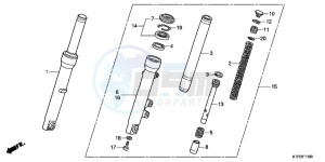 SH125RB drawing FRONT FORK