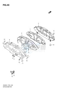 AN400 (E2) Burgman drawing SPEEDOMETER (AN400AL1 E19)