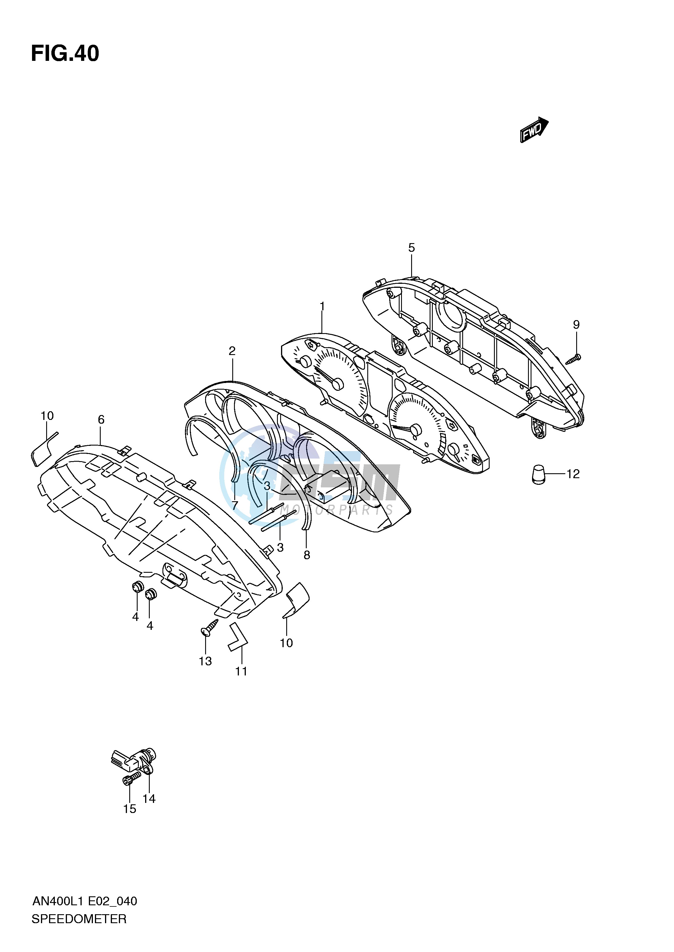 SPEEDOMETER (AN400AL1 E19)