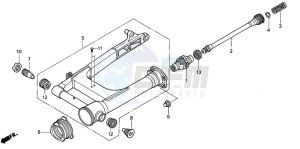 VTX1300S drawing SWINGARM