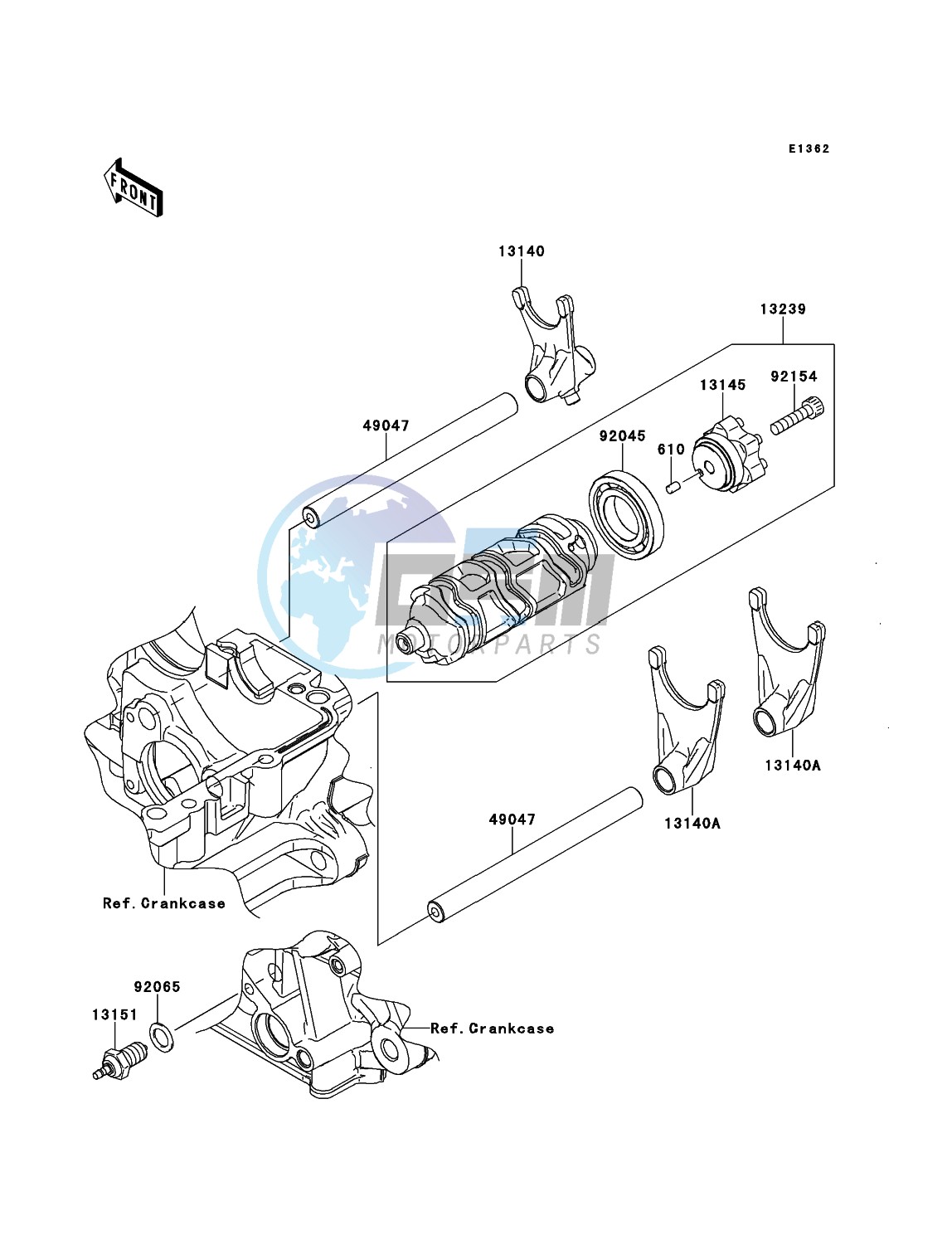 Gear Change Drum/Shift Fork(s)