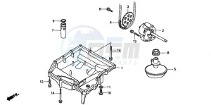 CB600F2 HORNET S drawing OIL PAN/OIL PUMP