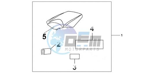 REAR SEAT COWL GRAPHITE BLACK