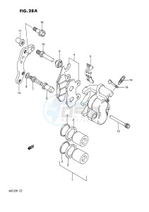 RM125 (E2) drawing FRONT CALIPER (MODEL M)