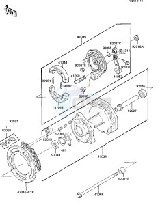 KX 80 E [KX80] (E2-E3) [KX80] drawing REAR HUB_BRAKE_CHAIN -- 84 KX80-E2- -