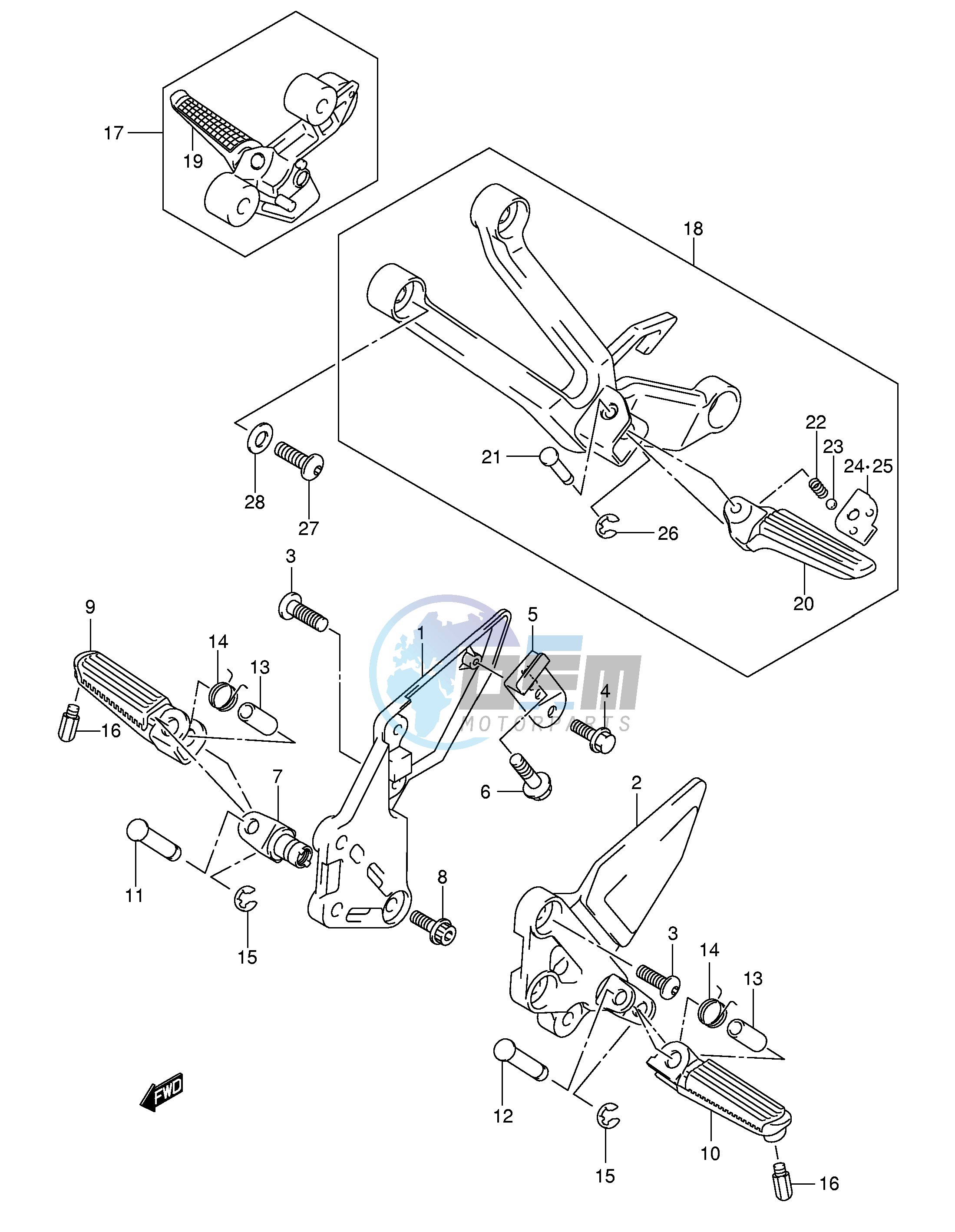 FOOTREST (MODEL K4 K5 K6 K7)