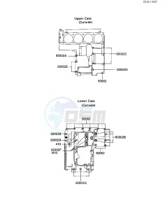 ZX 1000 A [NINJA 1000R] (A1-A2) [NINJA 1000R] drawing CRANKCASE BOLT PATTERN