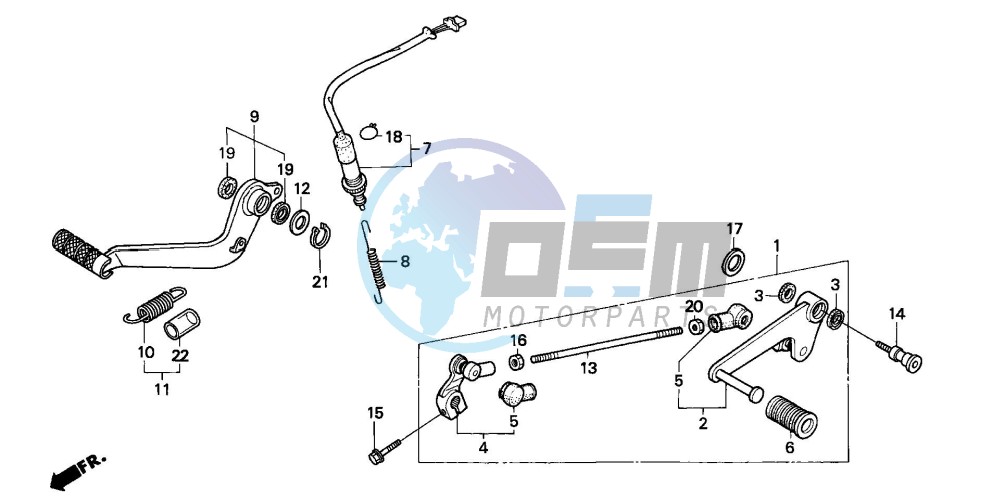 BRAKE PEDAL/CHANGE PEDAL