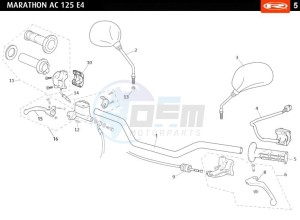 MARATHON-125-AC-SM-E4-FREE-JUMP-AUSTRIA-FREE-JUMP-GREEN drawing HANDLEBAR - CONTROLS