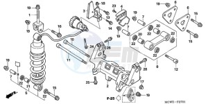 VFR800A9 France - (F / ABS CMF MME) drawing REAR CUSHION (VFR800A)