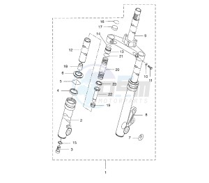 BW'S NAKED 50 drawing FRONT FORK PAIOLI