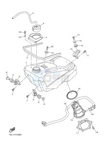 YZ450F (1SL1 1SL2 1SL3 1SL4) drawing FUEL TANK