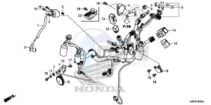 MSX125D MSX125 UK - (E) drawing WIRE HARNESS