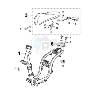 LUDIX 14 L ELEGANCE drawing FRAME AND SADDLE