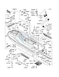 JET SKI ULTRA 300LX JT1500JBF EU drawing Hull