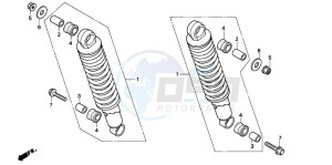 CB250 NIGHTHAWK drawing REAR CUSHION