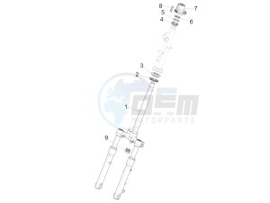 Liberty 125 iGet 4T 3V ie ABS (APAC) drawing Fork/steering tube - Steering bearing unit