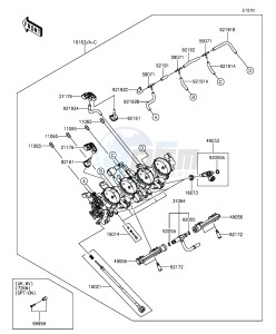 Z1000SX ZX1000LFF FR GB XX (EU ME A(FRICA) drawing Throttle