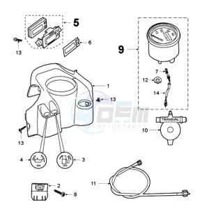 FOX LNA 2 drawing SPEEDOMETER WITH M11 NUT