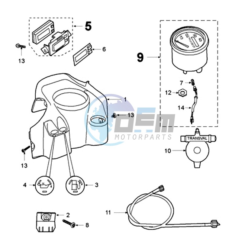 SPEEDOMETER WITH M11 NUT