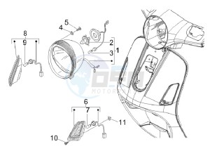 LX 125 4T ie E3 Vietnam drawing Head lights - Turn signal lamps