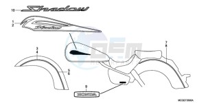 VT750C9 Ireland - (EK / MME) drawing EMBLEM/STRIPE (EXCEPT 2U)