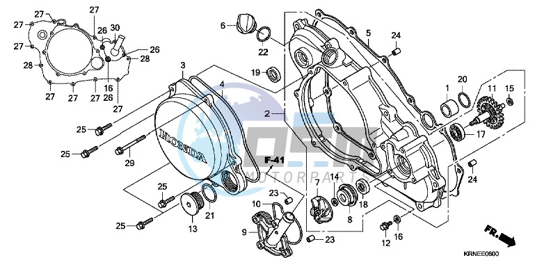 R. CRANKCASE COVER