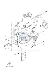 YP250R X-MAX 250 (2DL4 2DL4 2DL4) drawing HEADLIGHT